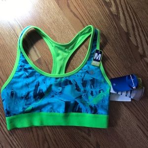 NWT Champion Medium Patina Blue Sports Bra